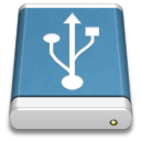 Blue External Drive USB icon